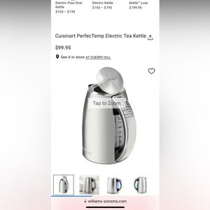 Cuisinart PerfecTemp Electric Tea Kettle, Stainless steel